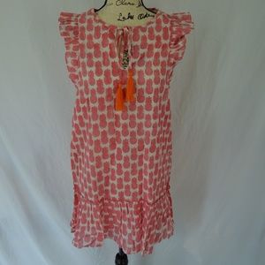 Ella Gray Size S Cotton Linen Dress NWT